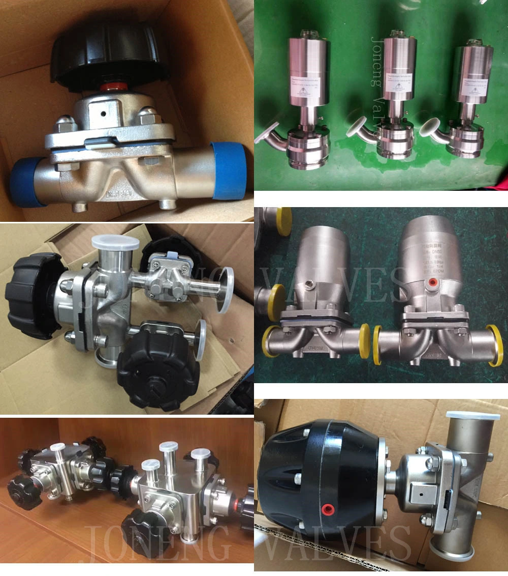 Stainless Steel Aseptic Pneumatic Tri-Clamp Diaphragm Valve with Signal Feedback for Food Process