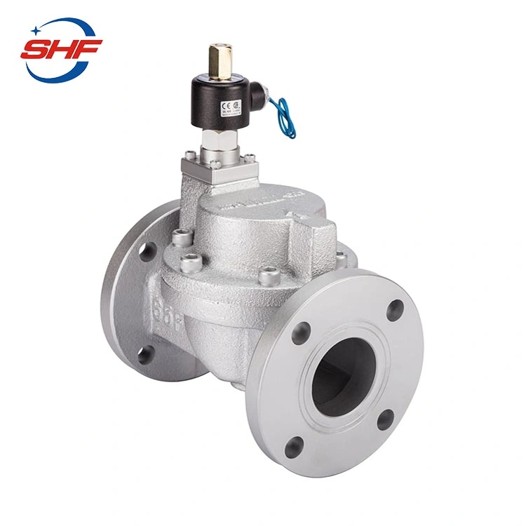 Cast Iron Ductile Iron 1.6MPa Normally Closed 1 Inch 220V AC Steam Water Flange Connection Solenoid Valve