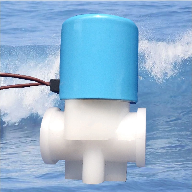 2 Way White Body Quick Ftting Plastic RO Machine Solenoid Valve